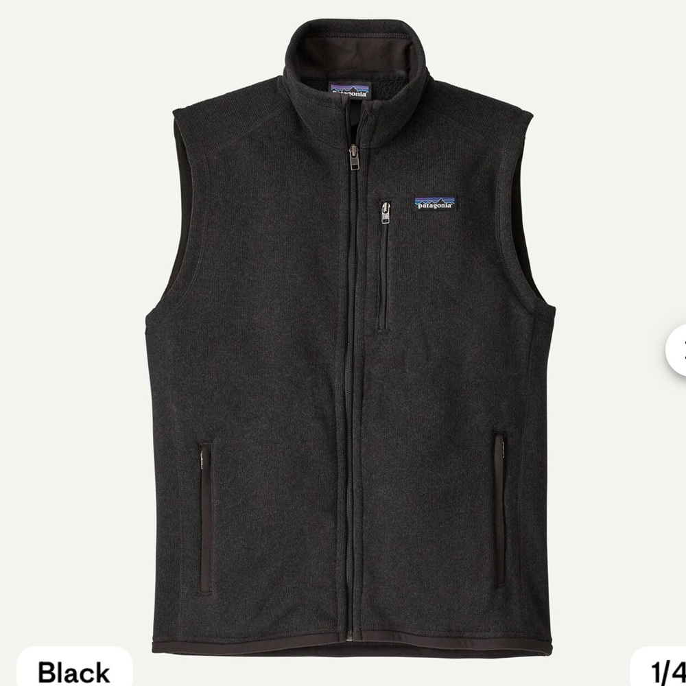 Patagonia Men's Black Sweater Fleece Vest